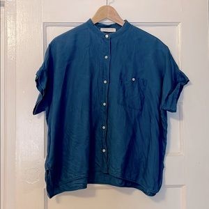 Linen collarless square shirt - Everlane